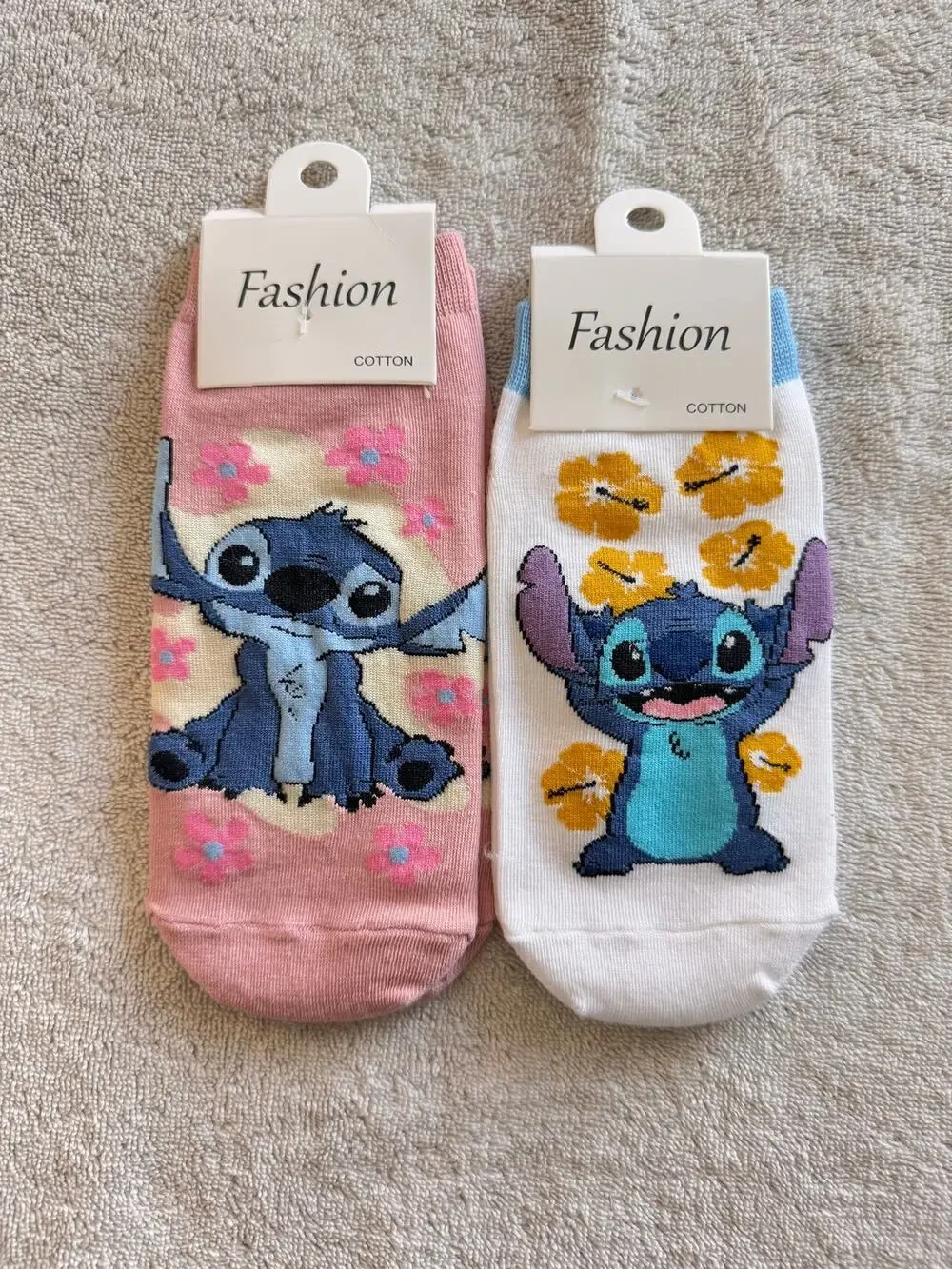 Set of 2 pair of ankle socks of Stitch one size fit shoe size 5-10